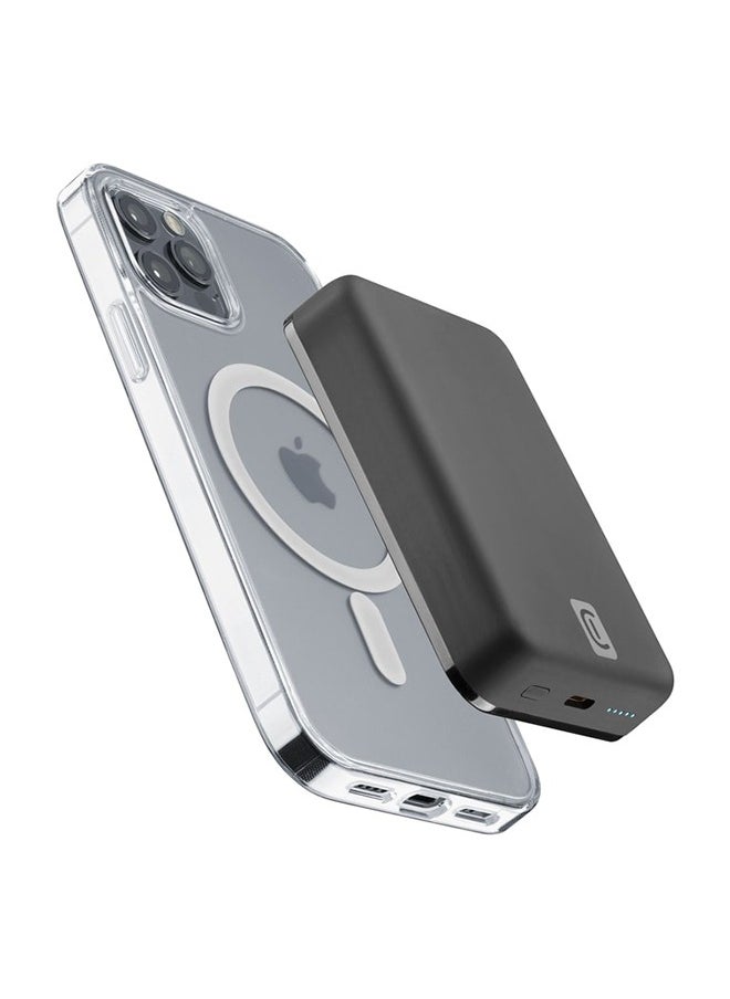 cellular line - 10000 mAh Power Bank with Wireless Charging Black - Image 1