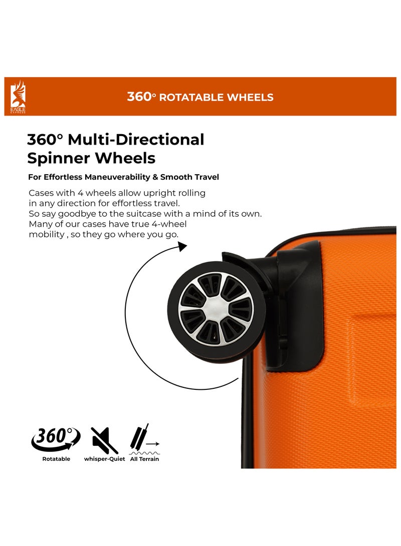 Eagle Express VENTURE ABS HARD TROLLEY 28 inch ORANGE - Image 4