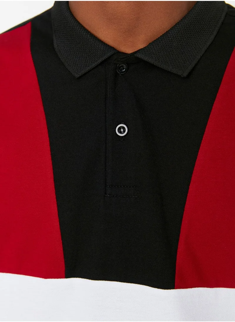 trendyol Colour Block Regular Fit Polo