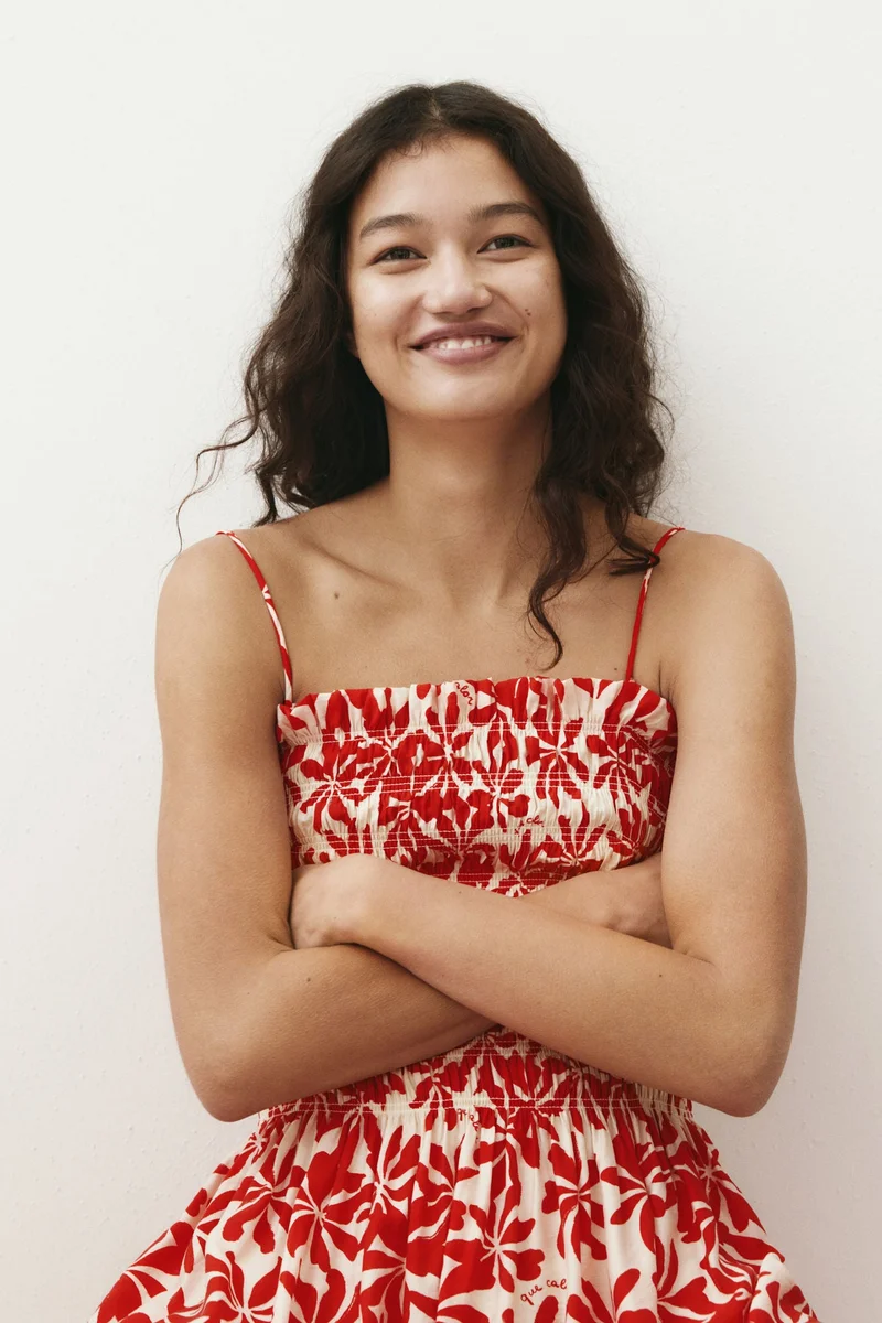 H&M Smocked-bodice strappy dress