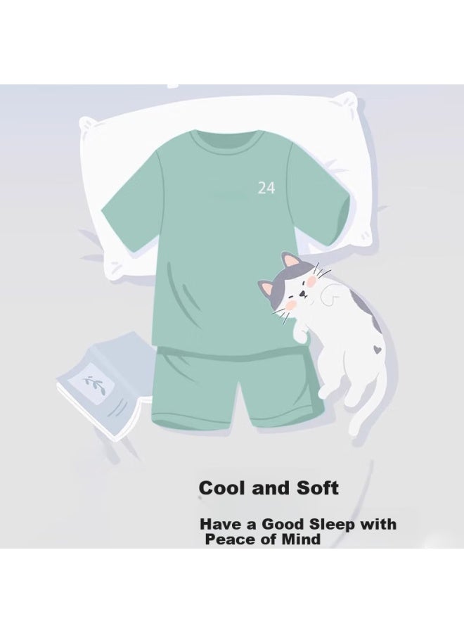 LANG SHA Langsha Men's Modal Cool Feeling Antibacterial Mite-proof Comfortable Breathable Home Suit Can Be Worn Out Youth Home Clothes - Image 4