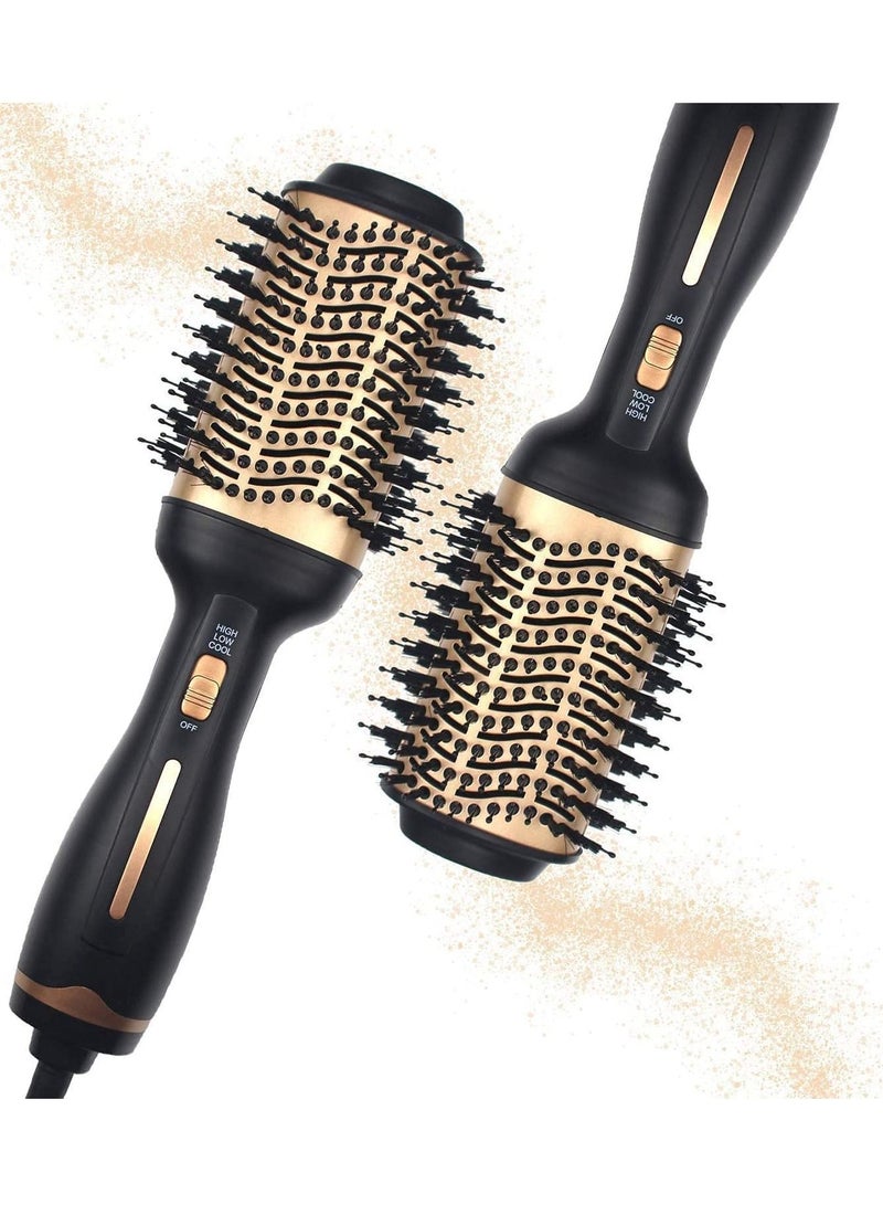Hot Air Brush,Hair Dryer Brush, Professional Hair Dryer & Volumizer 3 in 1 Upgrade Anti-Scald Negative Ionic Technology Hair Straightener Brush,Salon Negative Ion Ceramic Electric Blow Dryer - Image 2