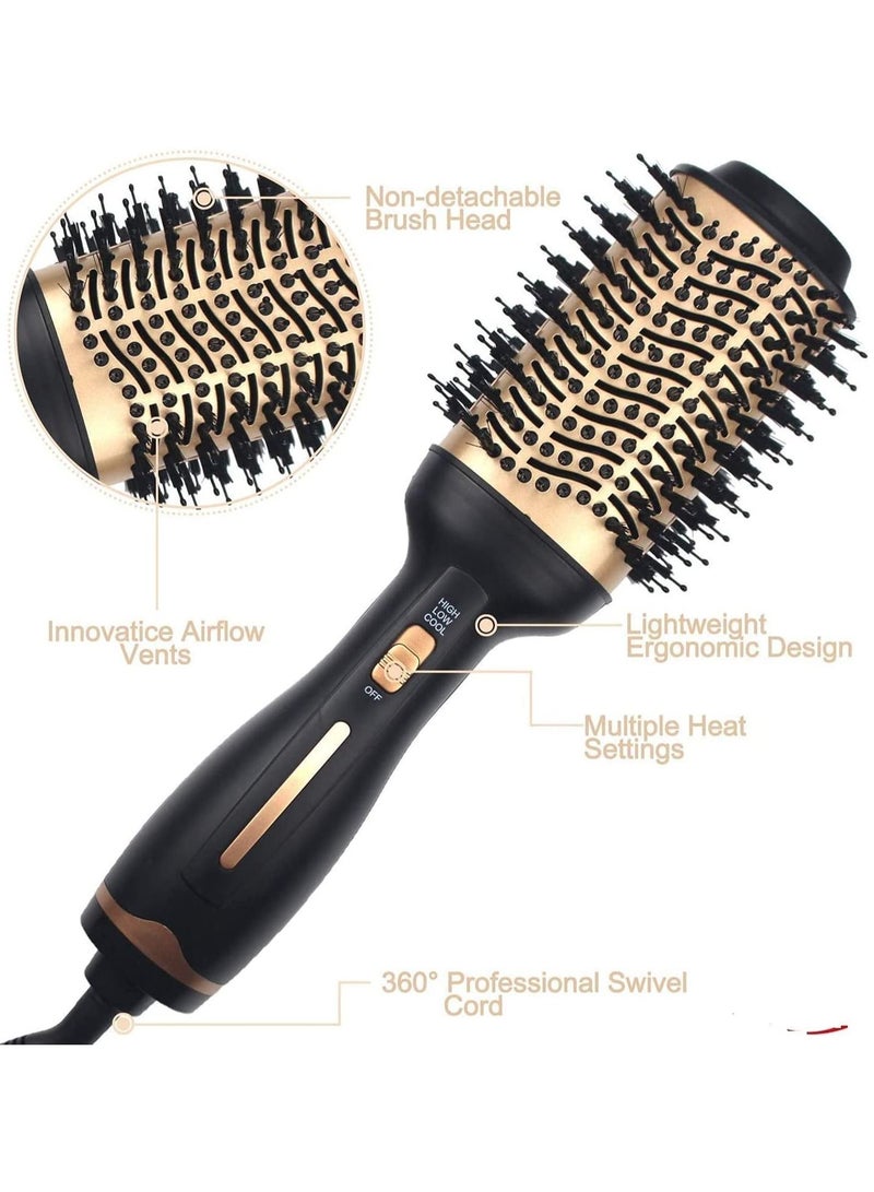 Hot Air Brush,Hair Dryer Brush, Professional Hair Dryer & Volumizer 3 in 1 Upgrade Anti-Scald Negative Ionic Technology Hair Straightener Brush,Salon Negative Ion Ceramic Electric Blow Dryer - Image 3