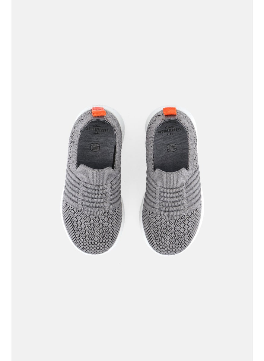 clarks Toddlers Boy Ezera Walk Slip On Shoes, Grey  - Image 3