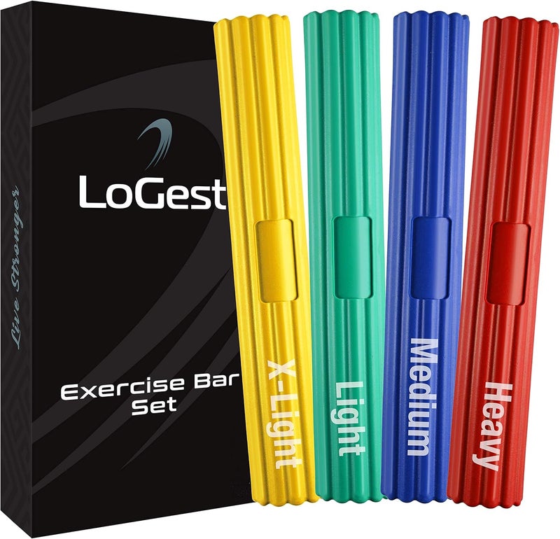 Logest Twist Hand Exerciser Bars for Physical Therapy - Relieves Tendonitis Pain & Improve Grip Strength - Tennis Elbow, Golfer's Elbow, Tendonitis, Wrist, Forearms Pain Relief Hand Therapy Bar - Image 1