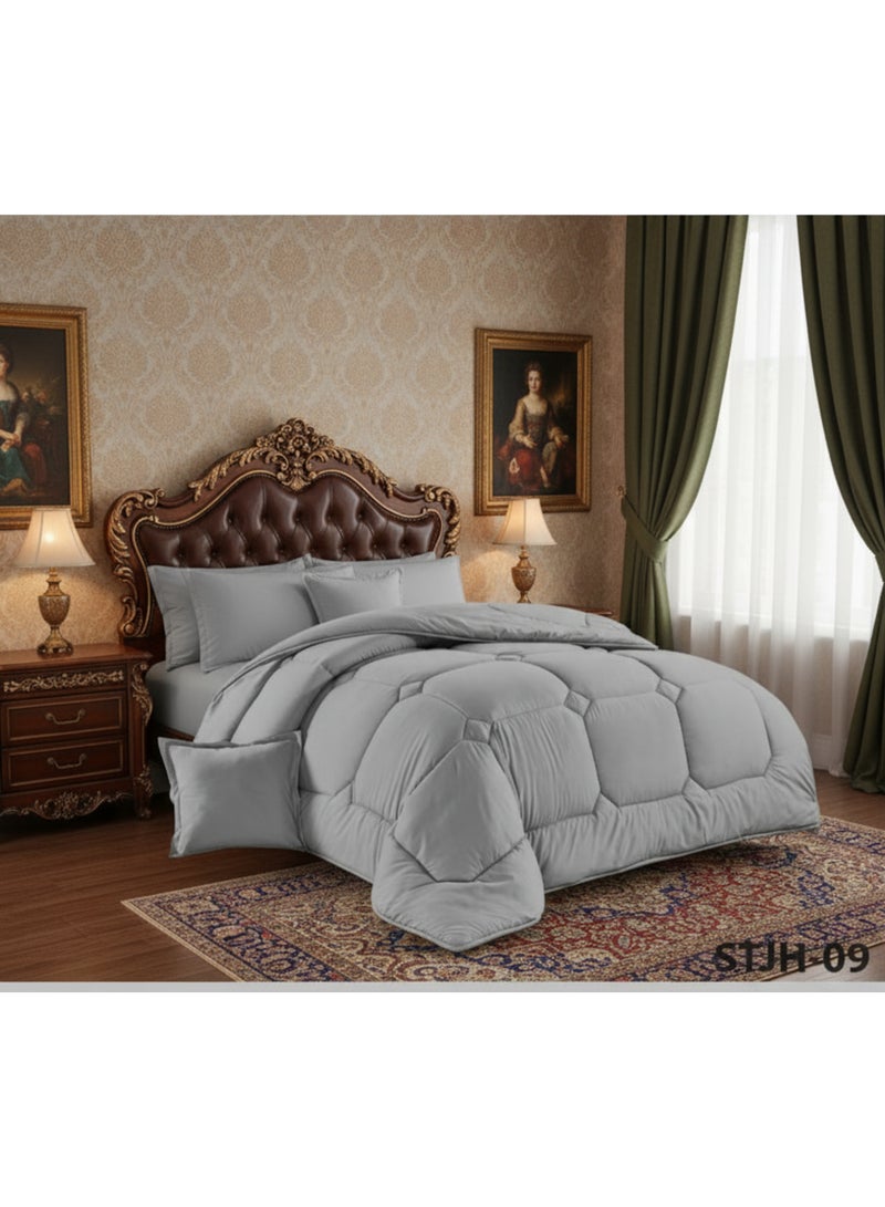 Moon Luxury Single and a Half Bedding Set – 4-Piece Set – Quilted Comforter with Fitted Sheet and Pillowcase – Suitable for 120×200 cm Bed - Image 3