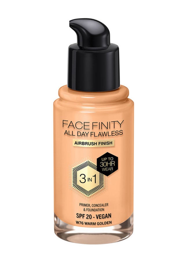 Max Factor - Facefinity All Day Flawless Foundation - W76 Warm Golden - Image 1