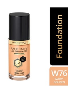 Max Factor Facefinity All Day Flawless Foundation - W76 Warm Golden  - Image 2