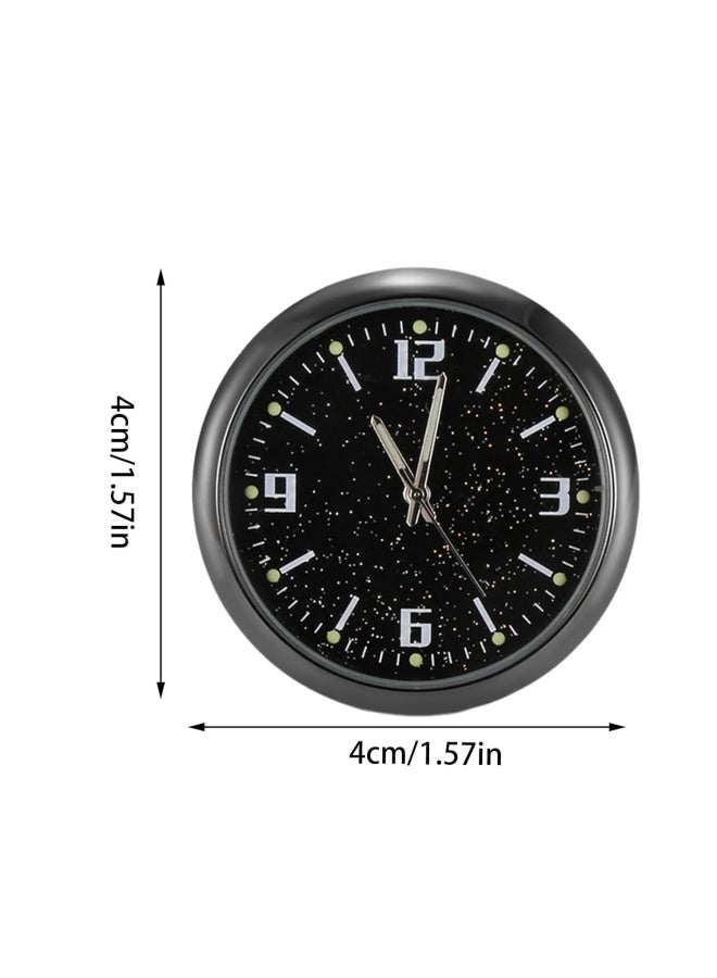 Starry Sky Car Dashboard Clock, Stick on Dashboard or Install with Air Vent Clip, Mini Tiny Small Analog Clock for Vehicle Automotive Car,Vehicular air Vent Clock,Car interior - Image 3