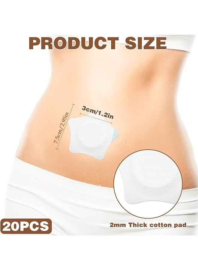 50 Pcs Castor Oil Pack Wrap,  Castor Oil Patches, Self-Adhesive Castor Oil Compress Wrap Pads - Image 2