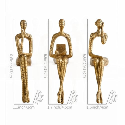 XINXUAN Letter - Gold Statue Home Decor - Modern Bookshelf & Desk Decor - 3 Piece Set - Image 4