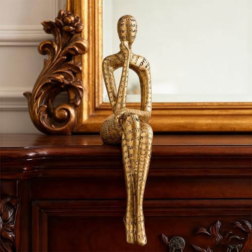 XINXUAN Letter - Gold Statue Home Decor - Modern Bookshelf & Desk Decor - 3 Piece Set - Image 2