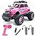 10Leccion Remote Control Car for Girls Pink RC Truck with Two Rechargeable Batteries Toys for 345678 Year Old Girls Ideal Birthday Ideas for Little Girl - Image 3