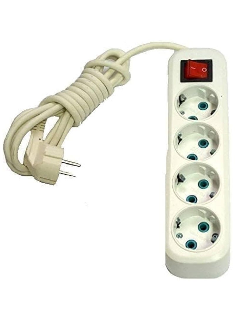 Power Strip Extension Board with 3m Cord, 4 Sockets, and Master Illuminated Switch  - Image 2
