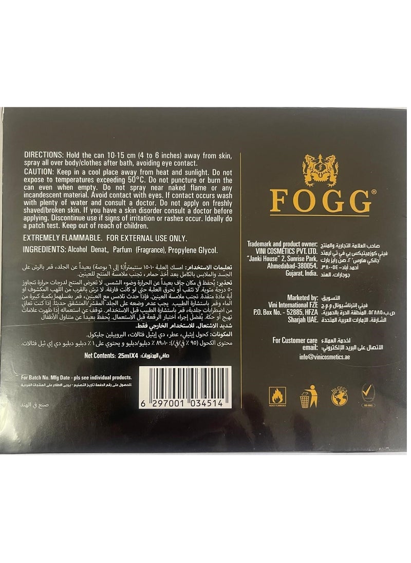 Fogg body spray 4 pcs set-4x25ml - pzsku/Z9E4A8A9155FEDEEF46F6Z/45/_/1711182838/ba329d48-2ea6-4e47-a111-8e0bdec3faa0