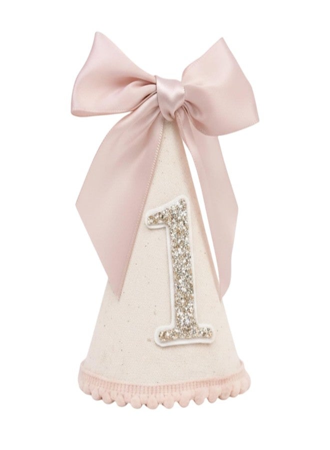 CZFSWT First Birthday Hat, Pink Bow First Birthdays Crown, One Year Old Birthday Hat Suitable for Party Planner and Photographer - Image 1