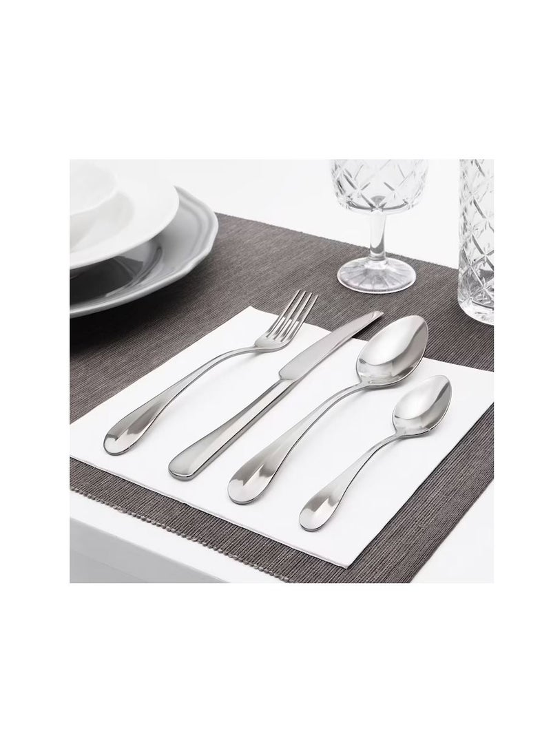 طقم أدوات تناول الطعام 24 قطعة، ستنلس ستيل - Image 2