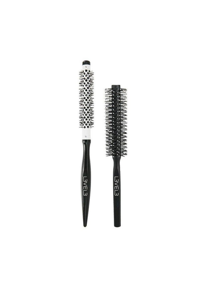 L3 Round Brush Set - Professional and Lightweight Design - Hair Stylist and Hair Dresses - Heat Resistant - Level Three Hair Brush - 2pc - Image 1