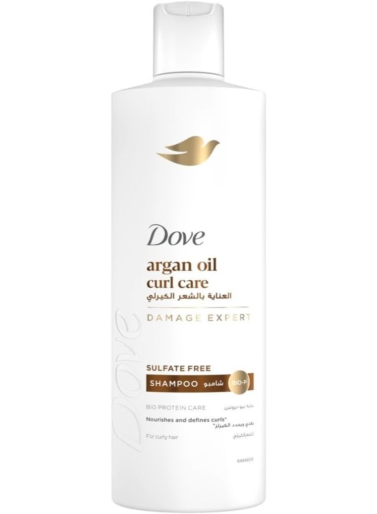 Dove شامبو خالي من الكبريتات للعناية بالشعر المجعد بخلاصة زيت الأركان 400 مل - Image 3
