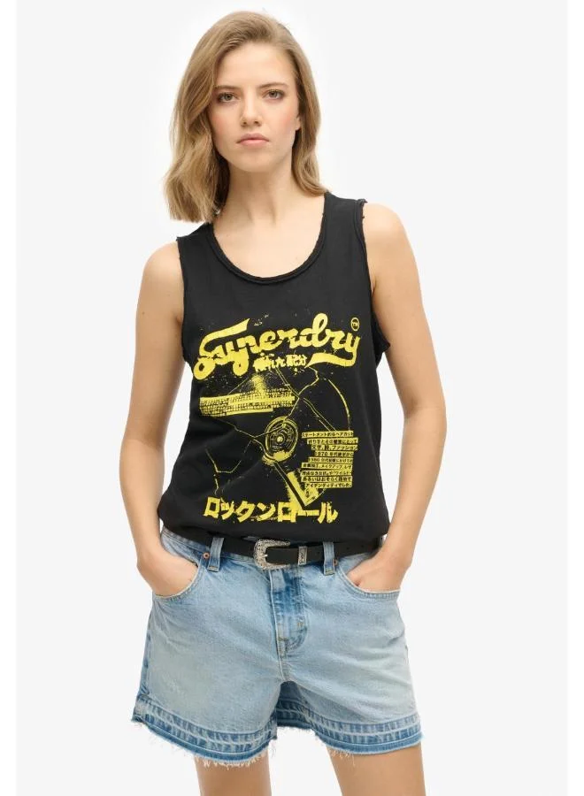 سوبر دراي تانك بياقة سكوب بطبعة بانك روك