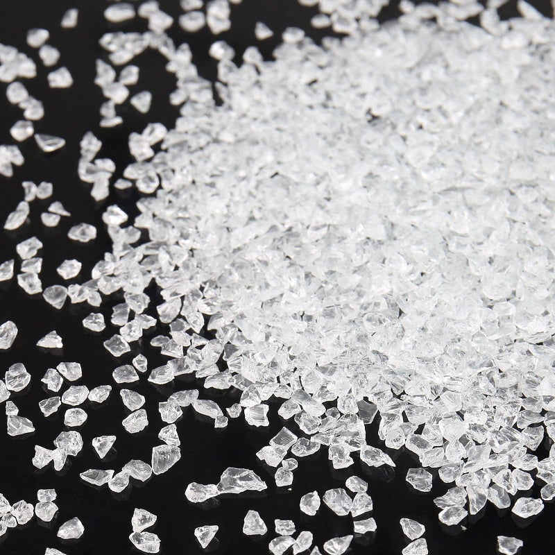 Irregular Crushed Glass Chips Sprinkles 100g Metallic Chunky Glitter Stones for Nail Art Resin Mold Filler DIY Crafts Vase Filler Jewelry Making Clear
