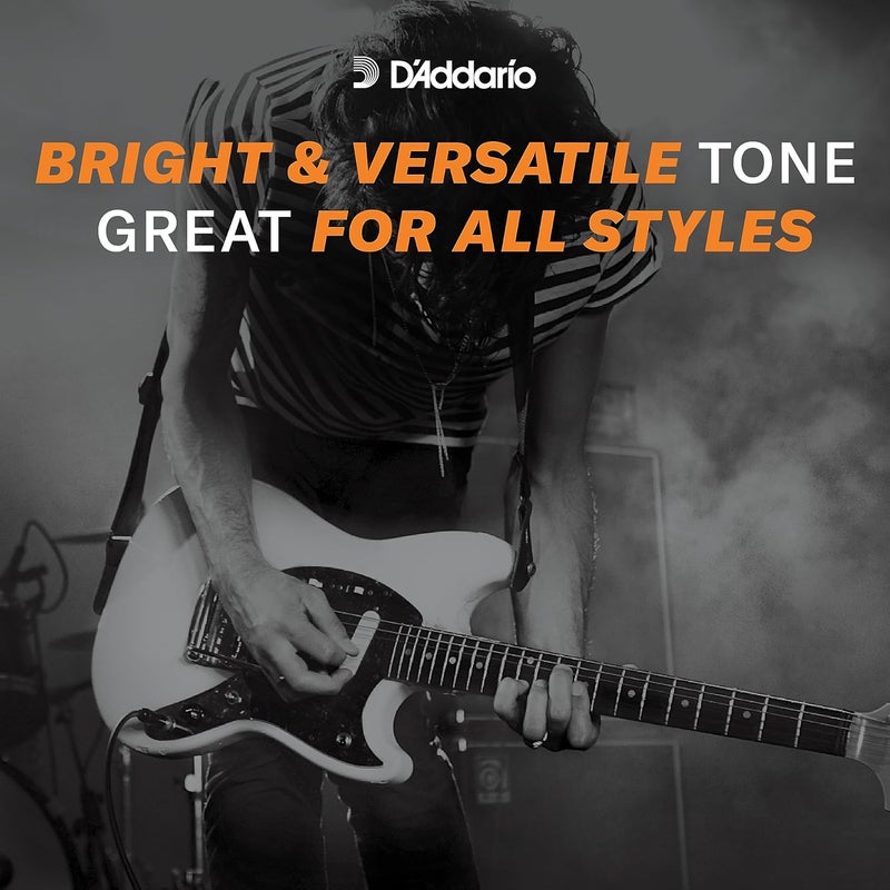 D'Addario أوتار جيتار كهربائي د'أداريوا XL مغلفة بالنيكل - EXL120+-3D، خفيفة جداً زائد، 9.5-44، عبوة 3 - Image 5