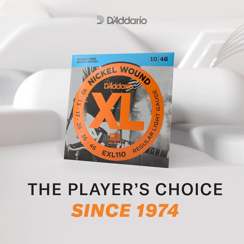 D'Addario أوتار جيتار كهربائي د'أداريوا XL مغلفة بالنيكل - EXL120+-3D، خفيفة جداً زائد، 9.5-44، عبوة 3 - Image 4