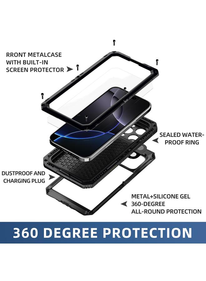 S-TOP Case For iPhone 15 Pro Four-proof Metal Hybrid Silicone Phone Case - Image 3