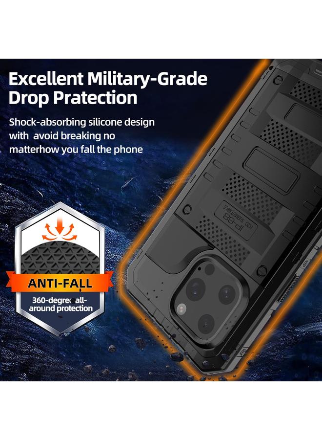 S-TOP Case For iPhone 15 Pro Four-proof Metal Hybrid Silicone Phone Case - Image 5