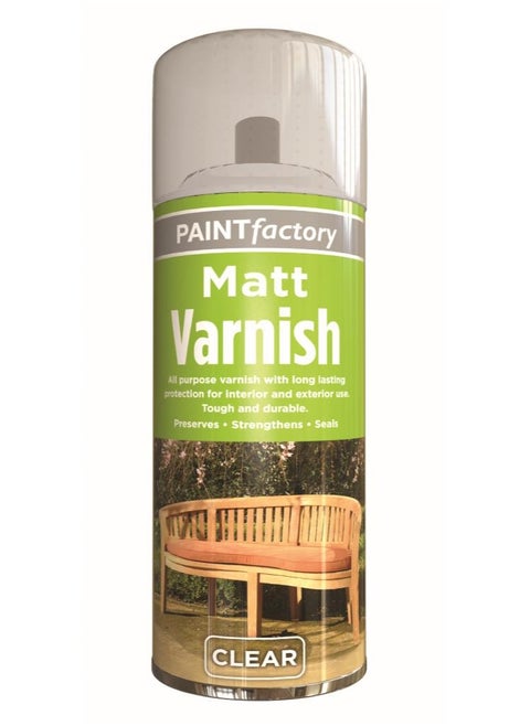 Rapide Paint Factory Clear Matt Varnish Spray Aerosol 250ml