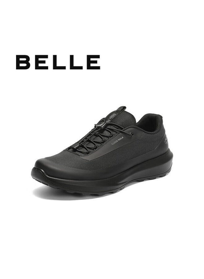 Belle Thick-soled Walking Shoes For Men, Autumn Trendy Outdoor Casual Sneakers A2122cm5, Sewing Black, Size 42 - Image 1