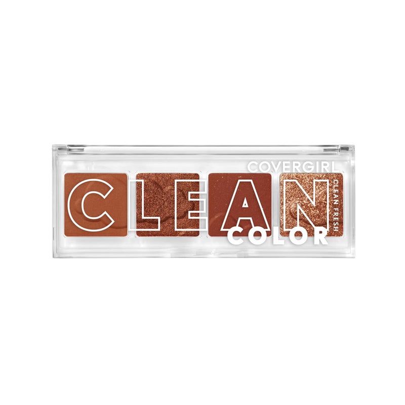 COVERGIRL Clean Fresh Clean Color Eyeshadow Palette, Shimmer Finish, Vegan Formula - Spiced Copper, 4g (0.14 oz) - Image 1