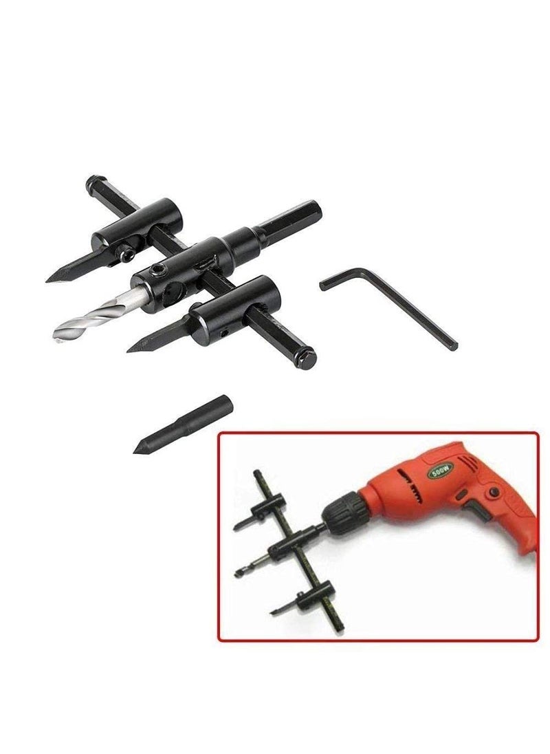 DIY Crafts DIY DIYC10525 Crafts 30120 mm Adjustable Wood Circle Hole Cutter Saw Drill Bit Kit Pack of 2 Pcs Drill Bit Kit  - Image 5