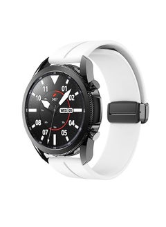 Generic 22mm Silicone Strap With Magnetic Folding Buckle For  Honor Watch Magic 2 46mm -White  - Image 4