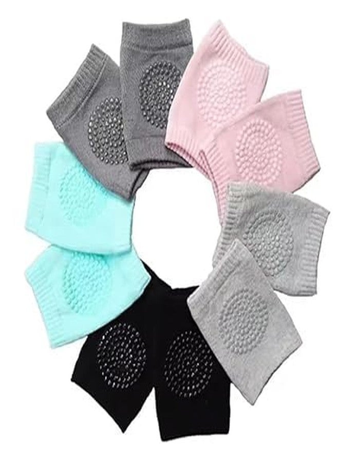 Kevra online 2 Pair Baby Knee and Elbow pad Baby Crawling Elbow pad Baby Leg Warmer Baby Kneecap (Multi Color) (2 Pair) - Image 1