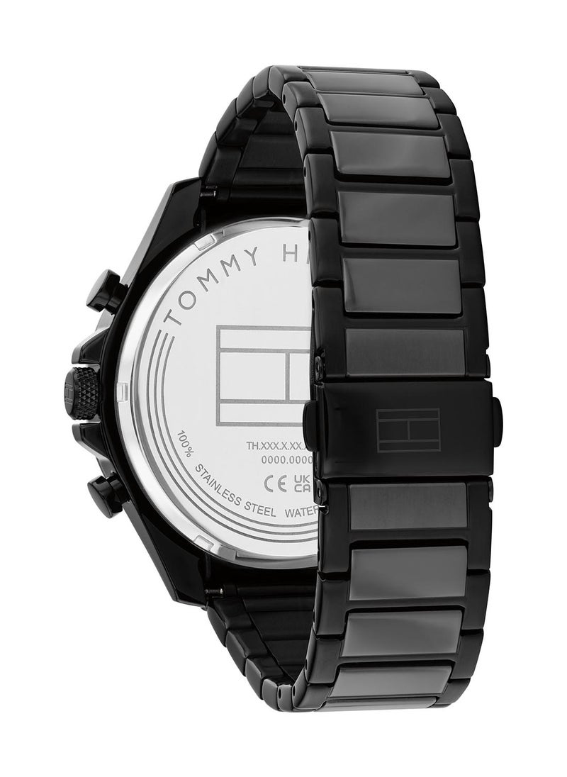TOMMY HILFIGER Men's Analog Round Shape Stainless Steel Wrist Watch 1792081 - 46 Mm  - Image 3