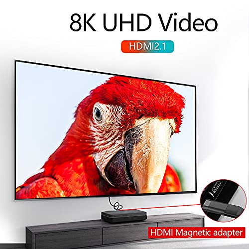 AUCON Magnetic HDMI to HDMI Converter 2.1 HDMI Adapter 8K UHD Video Compatible with Computer Smart Box Monitor TV Projector - Image 3