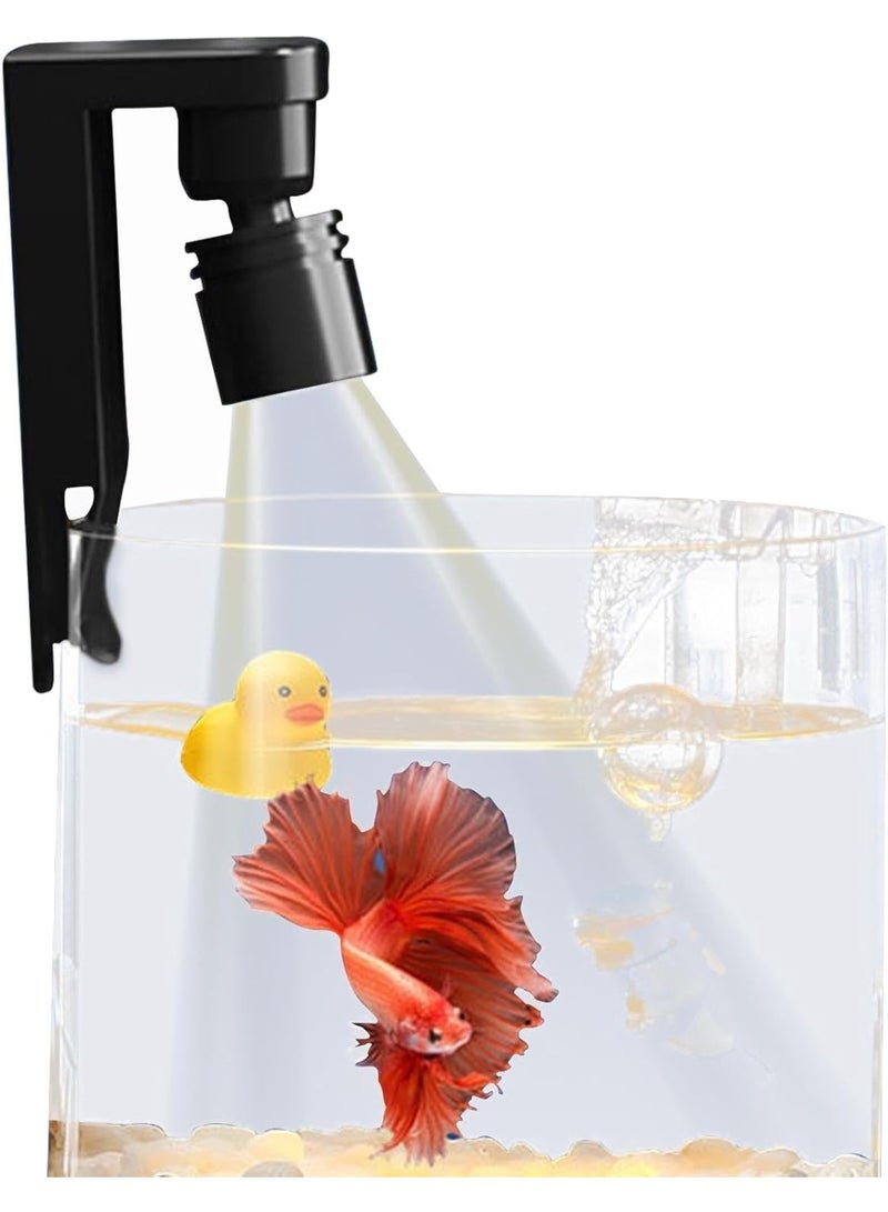 SYOSI LED Aquarium Light, Clip On Fish Tank Lights, Fish Tank Spotlight, Moving Aquarium Lamp, Adjustable Gooseneck Lighting for Aquatic Plants & Small Aquariums, USB-Powered (Black) - Image 1