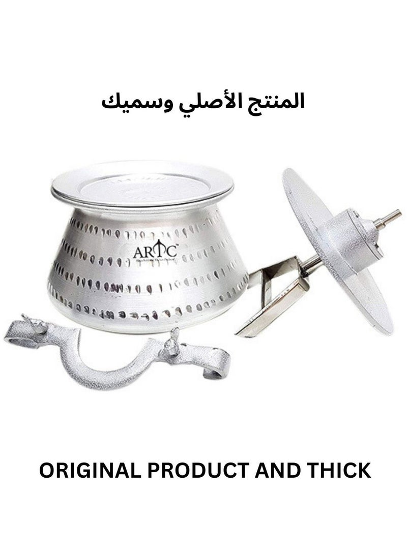ARTC ARTC Aluminum Harees Making Pot With Machine Cover, Heavy Duty Hareesa Maker 3Kg, Silver  - Image 3