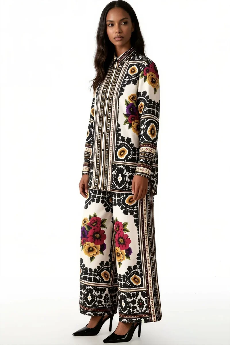 جينيفر Cotton Viscose Two-Piece Coord