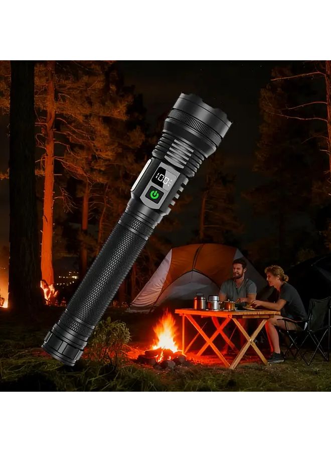 GDSIZHE LED Flashlight With COB Work Light Telescopic Zoom USB Rechargeable 4 Modes Handheld Camping Lamp - Image 5