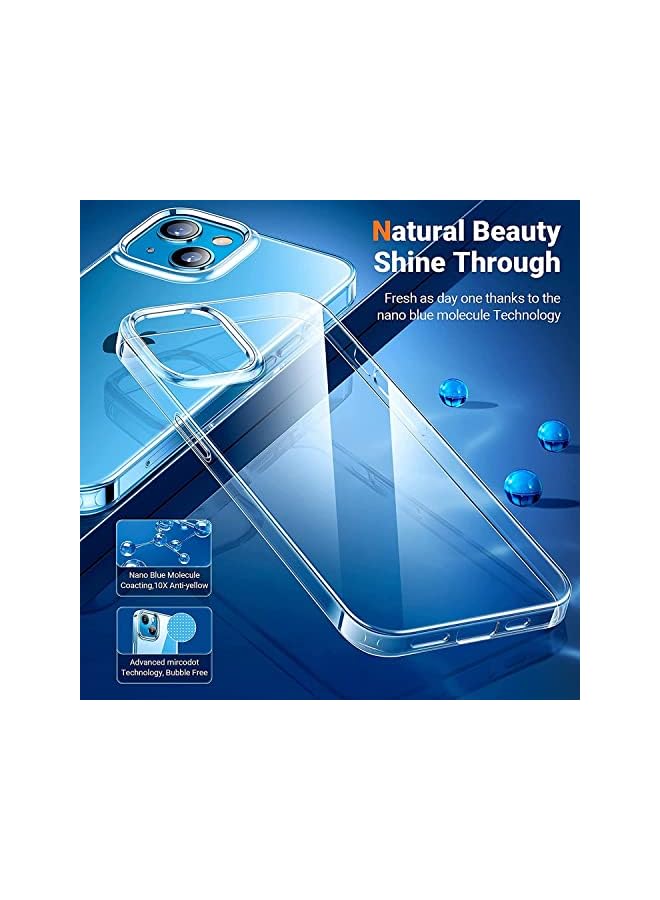 YoYoTech Clear Transparent Iphone 14 Case 2022 Anti Yellowing Military Ultra Thin Shock Absorption Anti Scratch Back Cover Crystal Clear. - Image 4