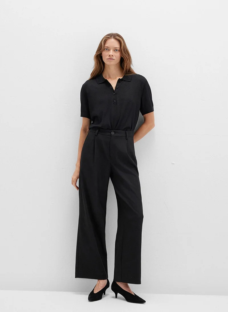 MAVI Black Striped Trousers
