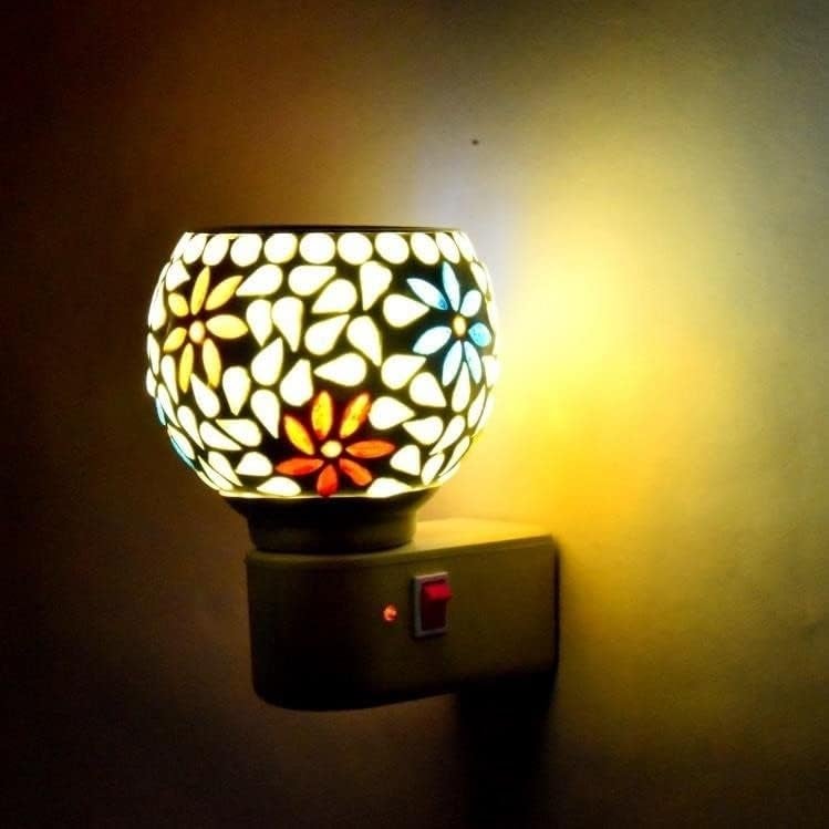 SHREE HANS CREATION Ceramic Kapur Dani Electrical Camphor DiffuserHome Fragrance Aroma Glass Kapoor Dani Essential Oil Diffuser Burner Night Lamp2070LOL - Image 2
