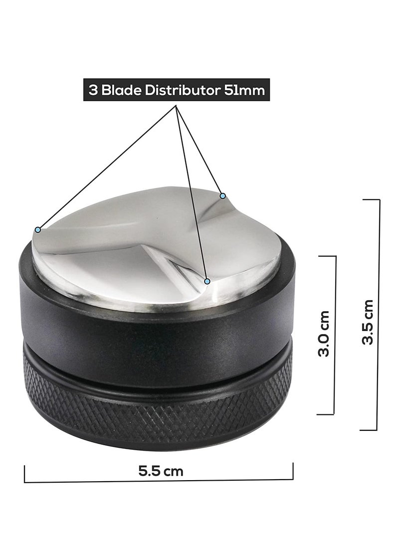 MIBRU Coffee Distributor 51mm Espresso Coffee Tamper Distributor Tool Leveler Espresso Machine Accessories - Image 5