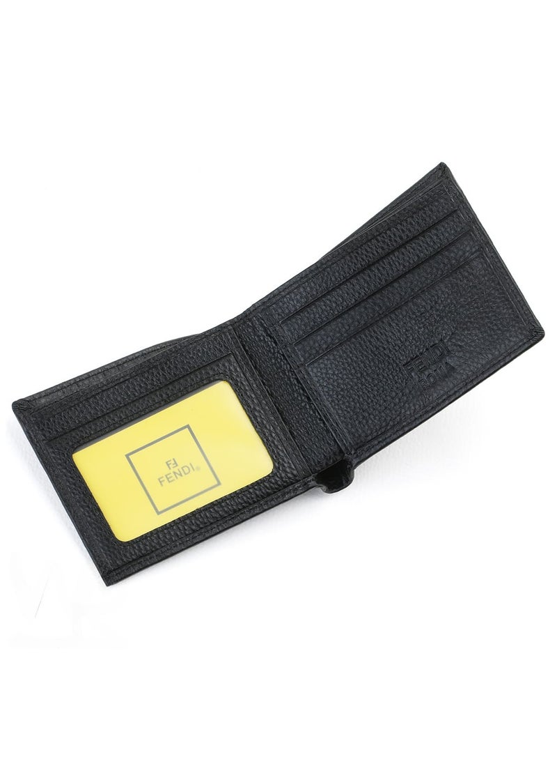 FF - Fendi FF Eyes Mens Wallet Black Leather - Image 1