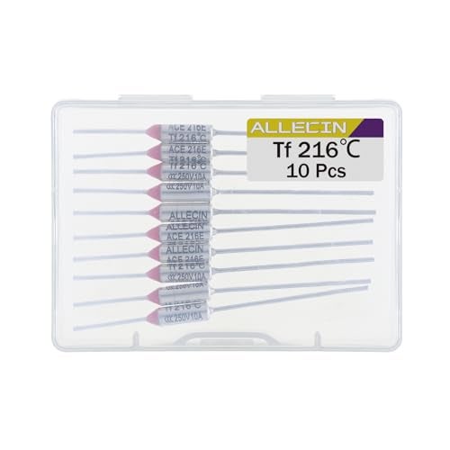 ALLECIN 10PCS 216 Degrees Celsius Thermal Fuse 10A 250V AEC216E Temperature Fuses Cutoffs 10Amp 250Volt 216℃ Fusible - Image 3