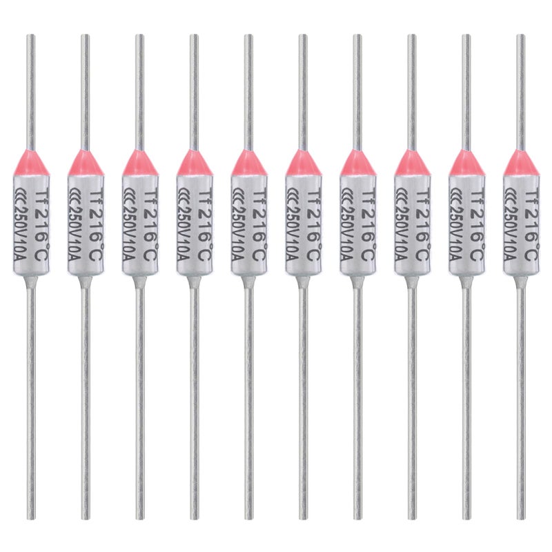 ALLECIN 10PCS 216 Degrees Celsius Thermal Fuse 10A 250V AEC216E Temperature Fuses Cutoffs 10Amp 250Volt 216℃ Fusible - Image 4