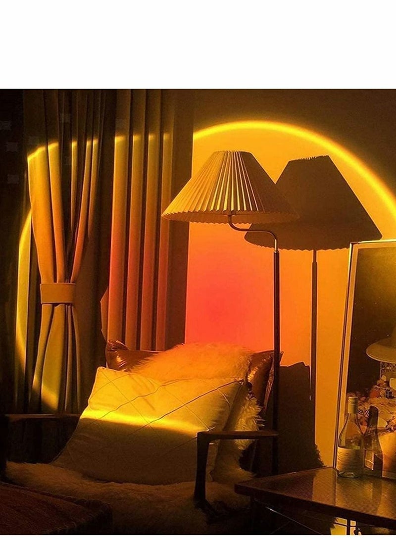 Night Light Projector Led Lamp 360 Degree Rotation Projection Romantic for Kids Adults, Sunset Home Party Living Room Bedroom Decor, Red - Image 2