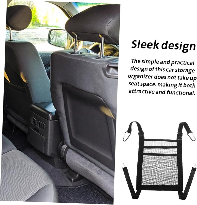 ABOOFAN Car Storage Net Elastic Mesh Organizer Bag for Seat Trunk Backseat Automotive Cargo Net Easy Access Pocket for Phone Keys Umbrellas - Image 5